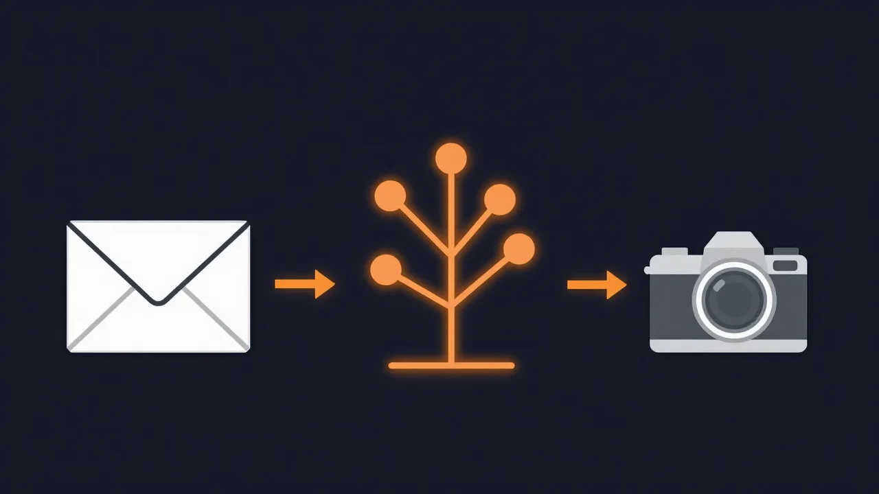 Diagrama conceptual de las tres estructuras de datos de Git: blob (sobre sellado), tree (árbol de índices) y commit (instantánea)